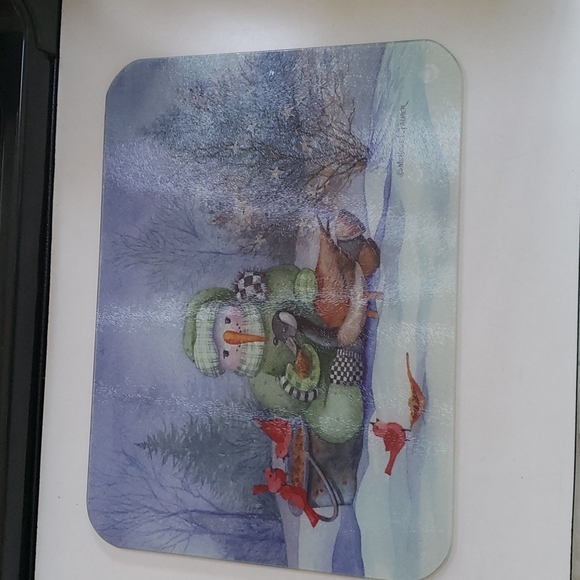 Tempered Glass Holiday Cutting Board- NWOT - Picture 1 of 2